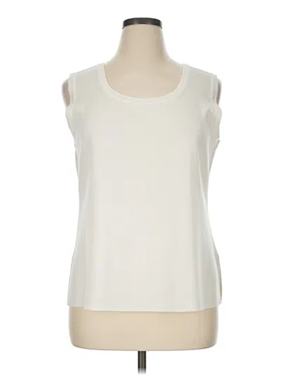 Pre-owned Misook Sleeveless Blouse In Ivory