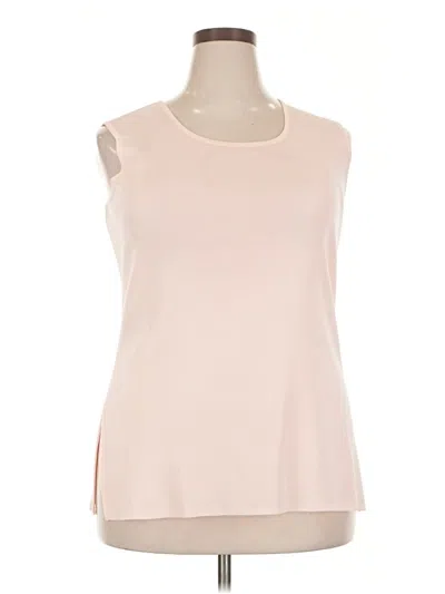 Pre-owned Misook Sleeveless Blouse In Pink