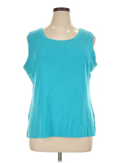 Pre-owned Misook Sleeveless Blouse In Teal