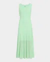Misook Square Neck Midi Dress