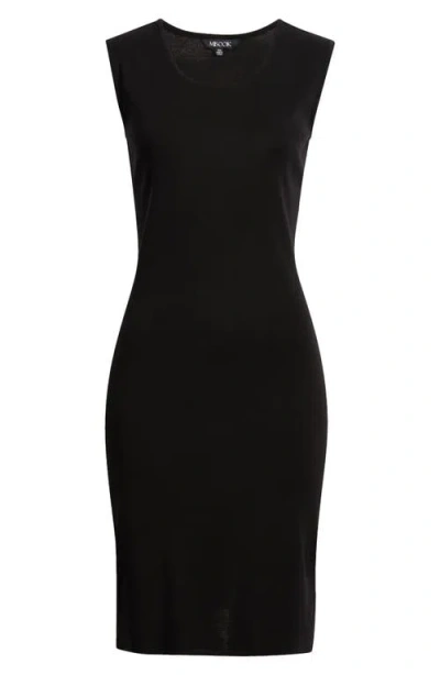 Misook Sleeveless Knit Sheath Dress In Black