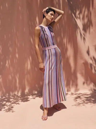 MISOOK SLEEVELESS SOFT RIBBED KNIT BELTED MAXI DRESS - MODERN FIT