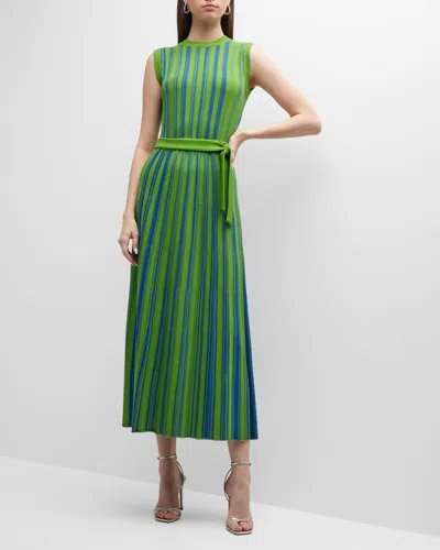 MISOOK SLEEVELESS SOFT RIBBED KNIT BELTED MAXI DRESS - MODERN FIT