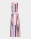 Misook Modern Fit Sleeveless Rib Knit Dress In Viola/soft Blush/honey Suckle/plum Velvet/midnight Umber/biscotti/black