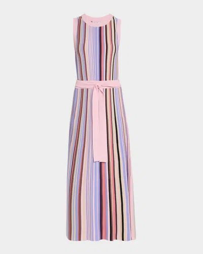 MISOOK SLEEVELESS SOFT RIBBED KNIT BELTED MAXI DRESS - MODERN FIT