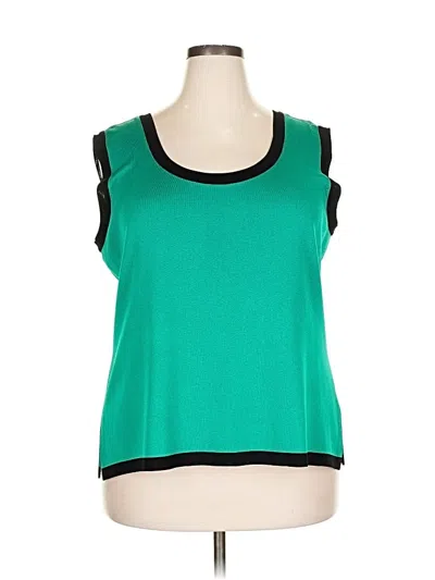 Pre-owned Misook Sleeveless T-shirt In Green