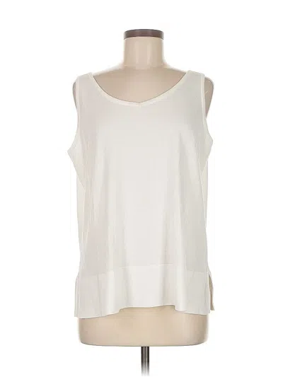 Pre-owned Misook Sleeveless T-shirt In White