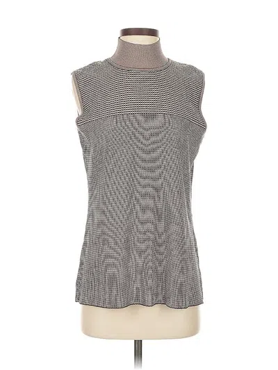 Pre-owned Misook Sleeveless Top Gray Boatneck Tops