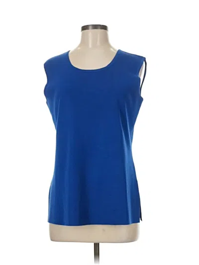 Pre-owned Misook Sleeveless T-shirt In Blue