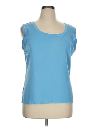 Pre-owned Misook Sleeveless T-shirt In Blue