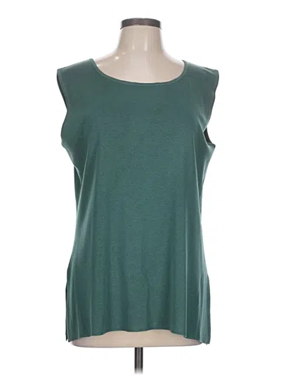 Pre-owned Misook Sleeveless T-shirt In Green