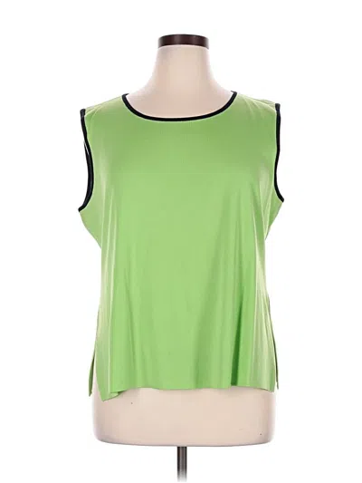 Pre-owned Misook Sleeveless T-shirt In Green