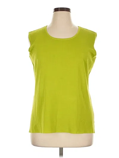 Pre-owned Misook Sleeveless T-shirt In Green