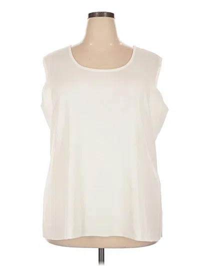 Pre-owned Misook Sleeveless T-shirt In Ivory