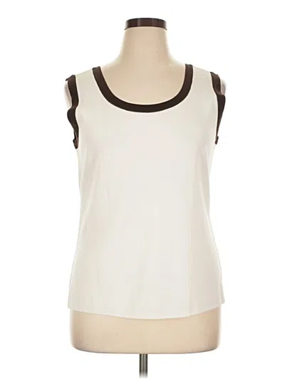 Pre-owned Misook Sleeveless T-shirt In Ivory