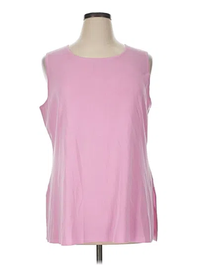 Pre-owned Misook Sleeveless T-shirt In Pink
