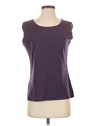Pre-owned Misook Sleeveless T-shirt In Purple