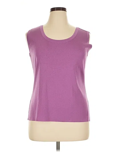 Pre-owned Misook Sleeveless T-shirt In Purple