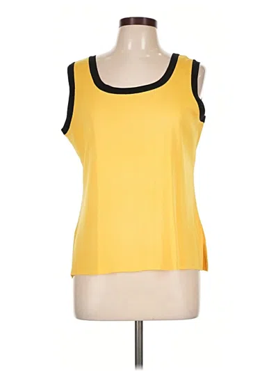 Pre-owned Misook Sleeveless T-shirt In Yellow