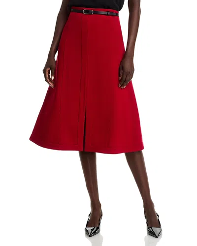 Misook Slit Front A Line Skirt