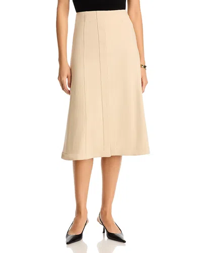 Misook Slit Front A Line Skirt In Neutral