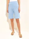 Misook Soft Cable Knit Bermuda Shorts In Multi