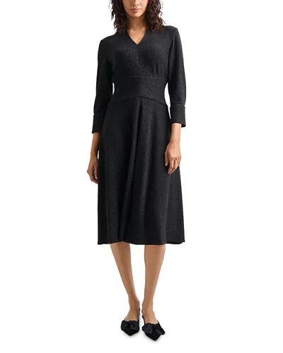 MISOOK SPARKLE STRETCH WOVEN MIDI DRESS