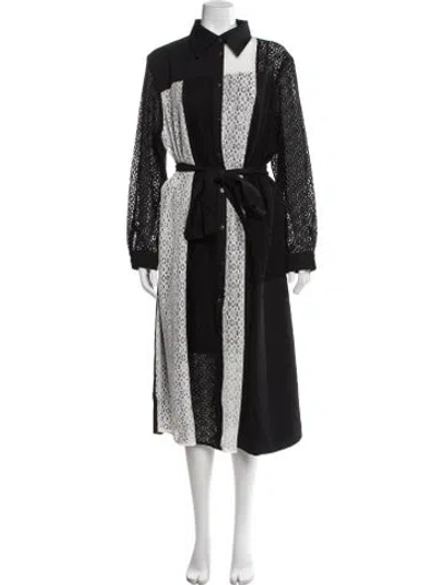 Pre-owned Misook Square Neckline Mini Dress W/ Tags In Black
