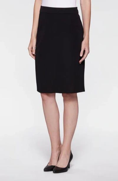 Misook Straight Knit Skirt In Black