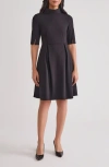 Misook Stretch Ponte Dress In Black