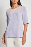 Misook Stripe Knit Tunic Top