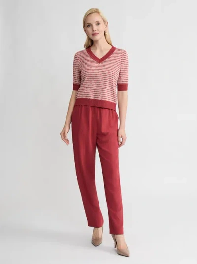 MISOOK MISOOK STRIPED RIBBED HEM TOP