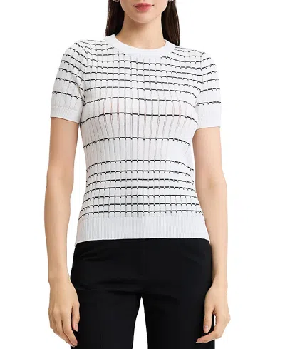 Misook Striped Soft Knit Top In Multi
