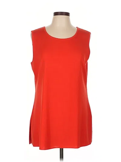 Pre-owned Misook Sweater Vest In Red