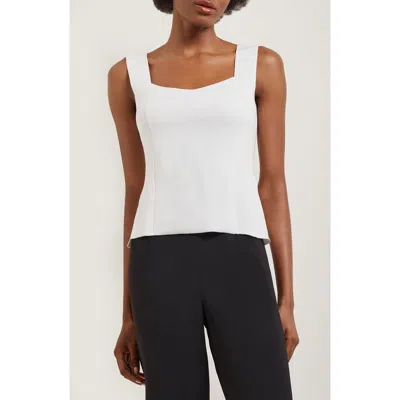 Misook Sweetheart Tank In White