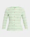 Misook Tailored-fit Plaid Textured Knit Jacket