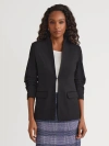 Misook Tailored Luxestretch Ponte Blazer, Black