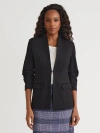 Misook Tailored Luxestretch Ponte Blazer In Black