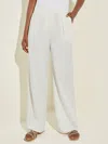 Misook Tailored Wide Leg Stretch Twill Pant, White In White