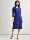 Misook Textural Stripe Midi Sweater Dress In Multi