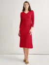 Misook Textural Stripe Midi Sweater Dress In Multi