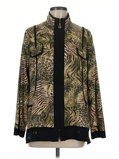 Pre-owned Misook Track Jacket In Gold