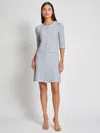 Misook Tri-color Tweed Dress In Multi