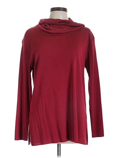 Pre-owned Misook Turtleneck Sweater In Burgundy