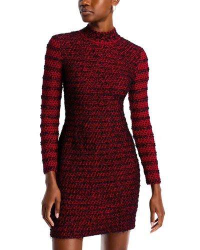 MISOOK TWO TONED EYELASH KNIT SHEATH DRESS