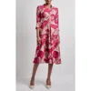 Misook Watercolor Dress In Pink