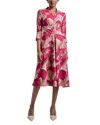 Misook Watercolor Dress In Pink