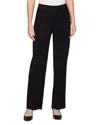 Misook Straight Leg Cashmere Pants In Black