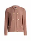 Misook Women's Braid-trim Knit Jacket In Multi
