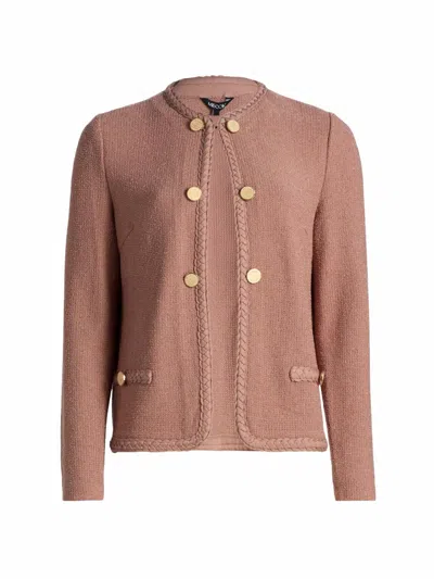 Misook Women's Braid-trim Knit Jacket In Multi